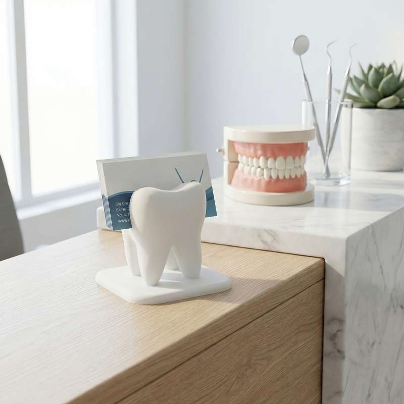 3D Printing Tooth - حامل بطاقات عمل على شكل سن