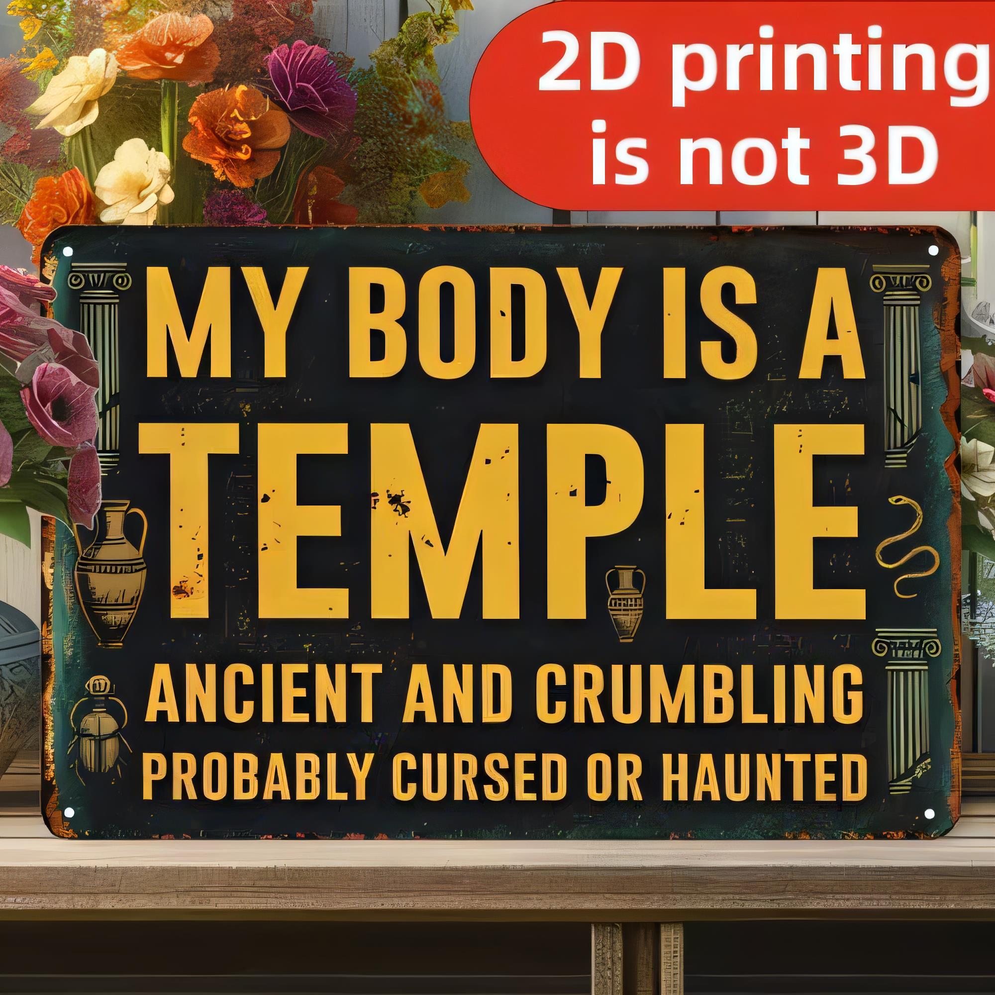 3D Printing Quote - لافتة معدنية لديكور الجدران، طباعة ثنائية