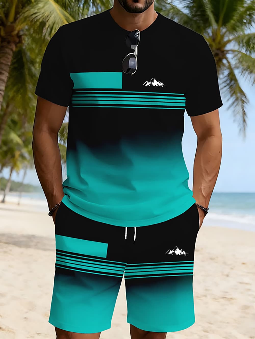 طقم رجالي صيفي جديد 2026 مكون  - مراجعة 3D Printing Kpop وسعره